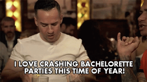I Love Crashing Bachelorette Parties This Time Of Year Party Crasher GIF