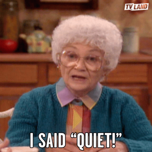 I Said Quiet Shut Up GIF