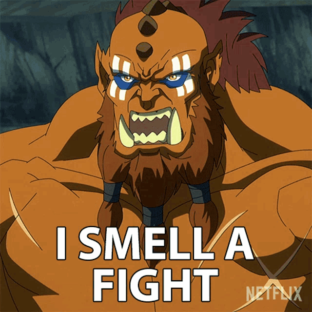 I Smell A Fight Beast Man GIF