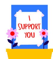 I Support You I Care Sticker
