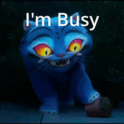 I'M Busy Derpy Tiger GIF