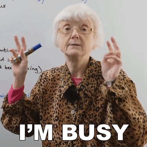 I'M Busy Gill GIF
