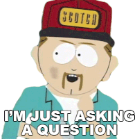 Im Just Asking A Question Stuart Mccormick Sticker