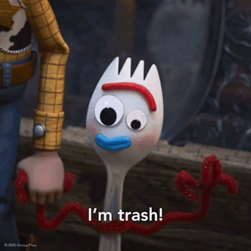 I'M Trash Forky GIF