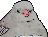 Interrupted Bird Grey Sticker