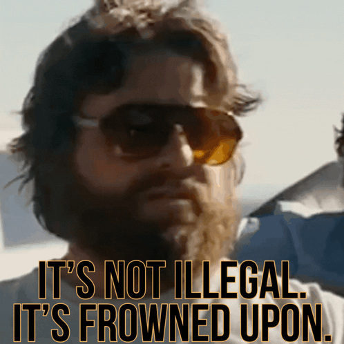 It'S Not Illegal It'S Frowned Upon GIF