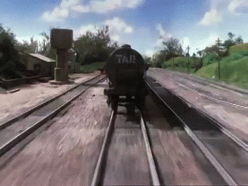 James Crashes Into Tar Hit GIF
