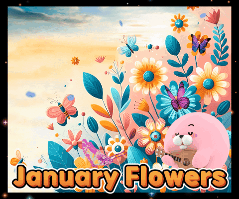 January Flowers Happy January Flowers GIF