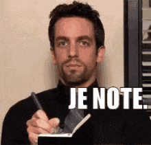 Je Note The Office GIF