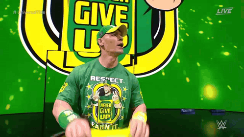 John Cena Never Give Up John Cena Mitb GIF
