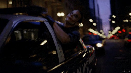 Joker Coringa Heath Ledger Joker Car Scene GIF