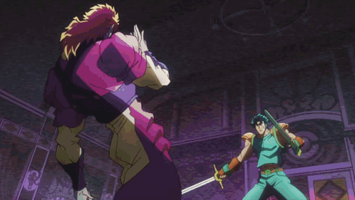 Jonathan Joestar Vs Dio Brando Hamon Vs Vampirism GIF