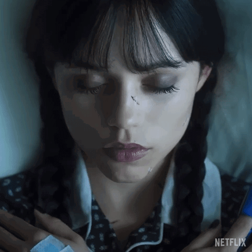 Just Woke Up Wednesday Addams GIF