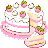 Kawaii Cake Sticker