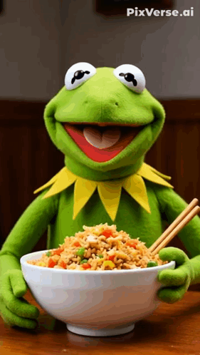 Kermit Eating GIF