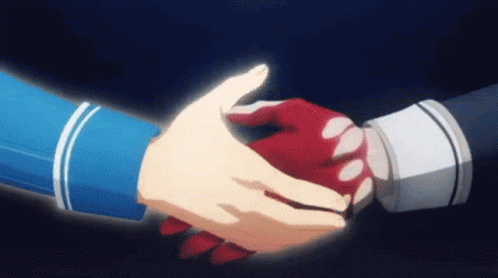 Kirito Eugeo Asuna Lefa Sinon Shake Hands GIF