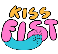 Kiss Fist Says Really Love This In Asl Sticker