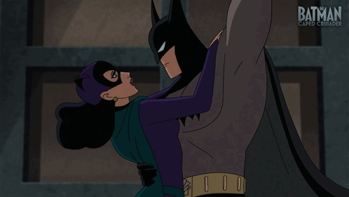 Kissing Each Other Catwoman GIF