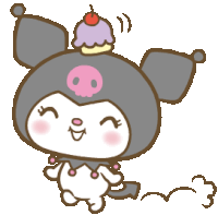 Kuromi Walking Sticker