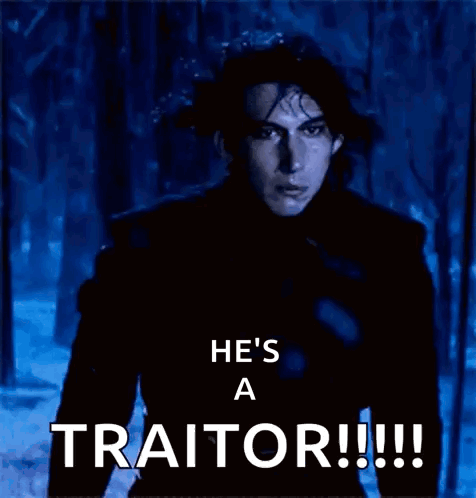 Kylo Ren Traitor GIF