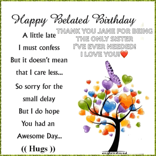 Late Birthday Happy Belated Birthday GIF