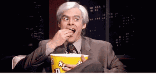 Late Night Show Popcorn GIF