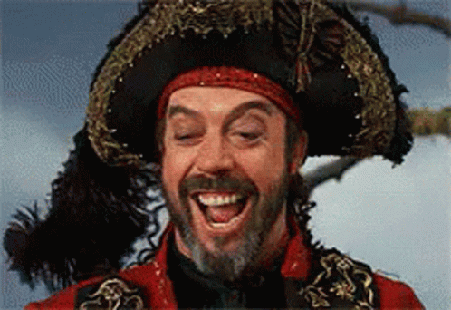 Laughing Long John Silver GIF