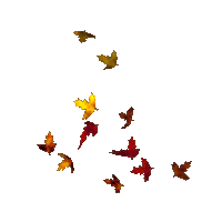 Leaves Blowing In The Wind Sticker
