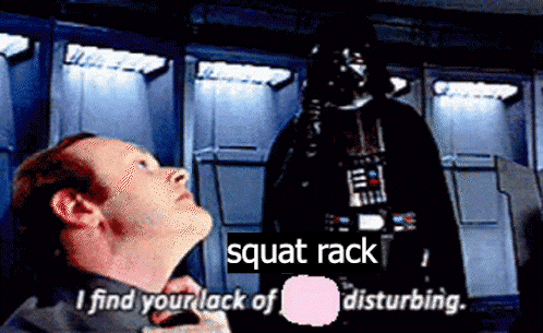 Leg Day Squat Rack GIF