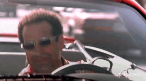 Listening To Music While Driving Adrian Monk GIF