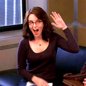 Liz Lemon Teaches The Selfie High Five GIF