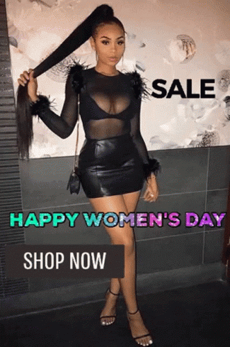 Long Layered Hairstyle Happy Womens Day GIF