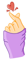 Love Finger Sticker