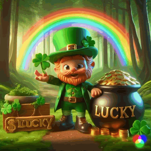 Luckycoinavax 4leafclover GIF
