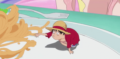 Luffy Eating GIF