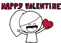 Madebyminka Happy Valentine Sticker