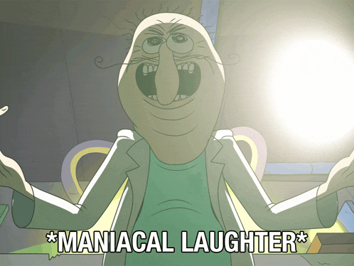 Maniacal Laughter Smiling Friends GIF