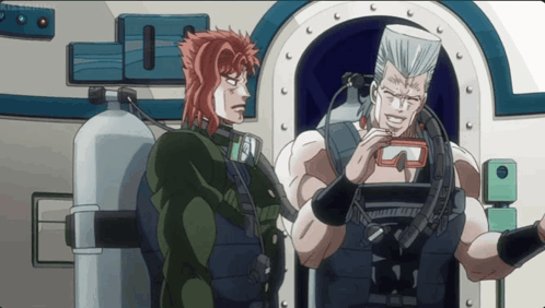 Manly Handshake Kakyoin GIF