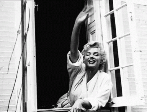 Marilyn Monroe Waving GIF