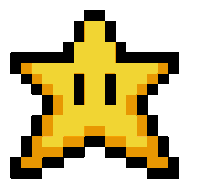Mario Bros Star Star Arcade Sticker