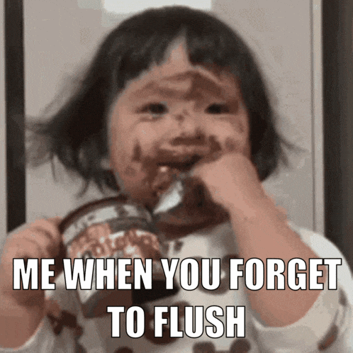 Me When You Forgot To Flush Toilet GIF