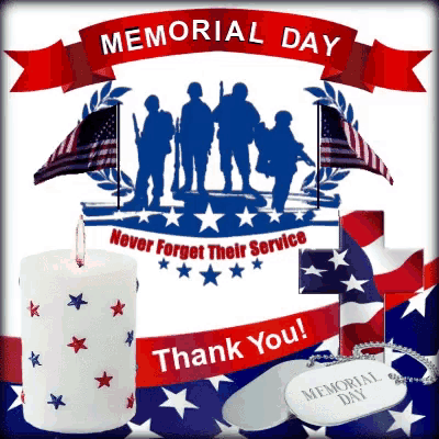 Memorial Day American Flag GIF