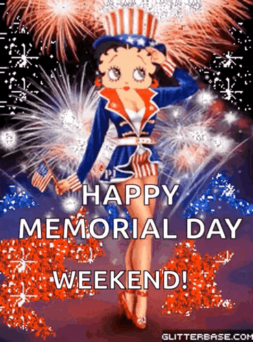 Memorial Day Betty Boop GIF