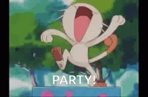 Meowth Party GIF