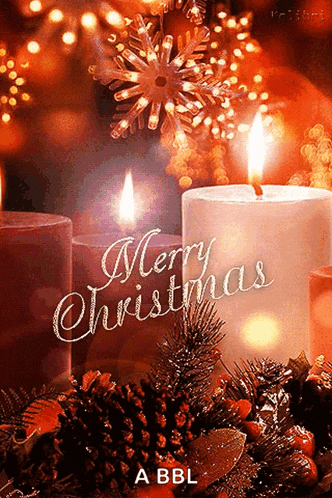 Merry Christmas Candles GIF