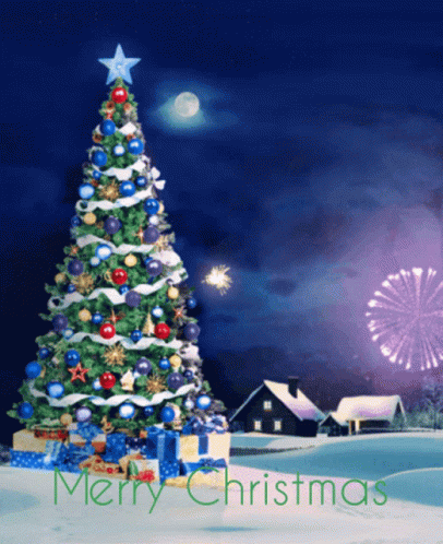 Merry Christmas Christmas Tree GIF