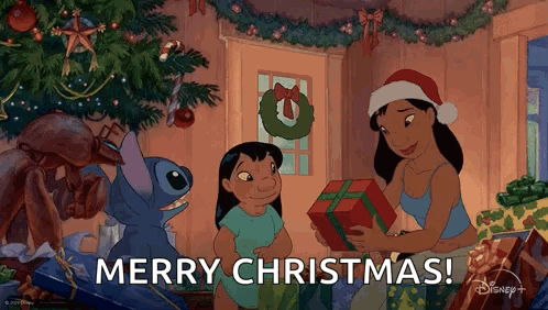 Merry Christmas Lilo & Stitch GIF