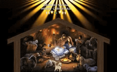 Merry Christmas Nativity GIF