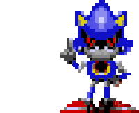 Metal Sonic Finger Wag Sticker