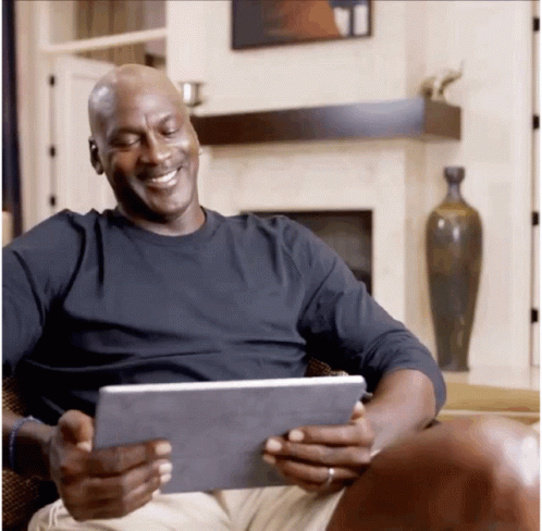 Micheal Jordan Laughing GIF